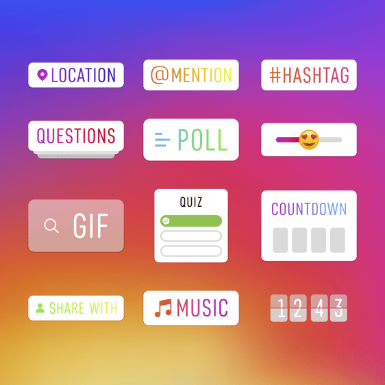 Instagram stories stickers