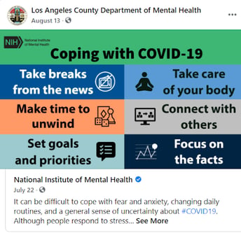 LA County Department of Mental Health - Coping with COVID-19