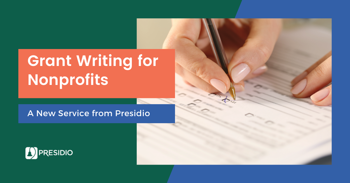 Presidio Announces a New Service Offering: Grant Writing for Nonprofits